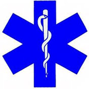 Medicine Ambulance EMS Hexagram Symbol