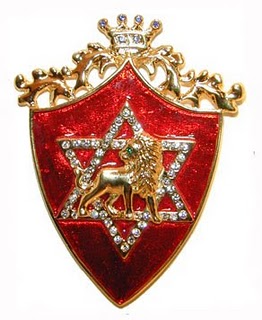 Rothchild family crest with Hexagram mark of the beast